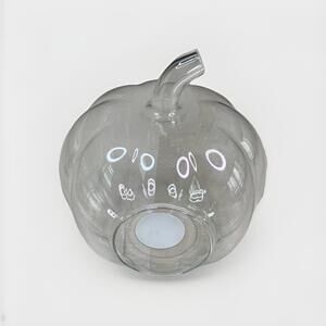 Ashland Pumpkin Fall Autumn Thanksgiving Halloween Glass Terrarium 8inch New!